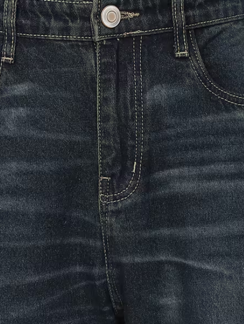 Shein Ankle Length Fly With Button Closure Mid Wash Jeans - Image 5