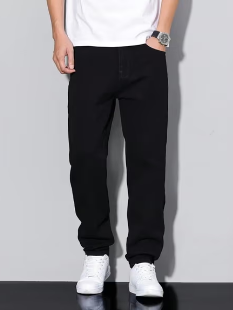 Men Lightly-Washed Straight Fit Jeans