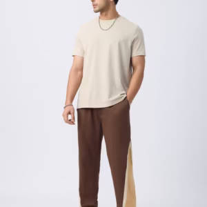 Colourblock Joggers: Mocha