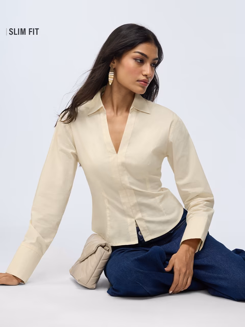 Cherry Red Fitted Shirt - Image 2