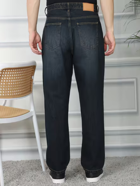 Shein Ankle Length Fly With Button Closure Mid Wash Jeans - Image 3