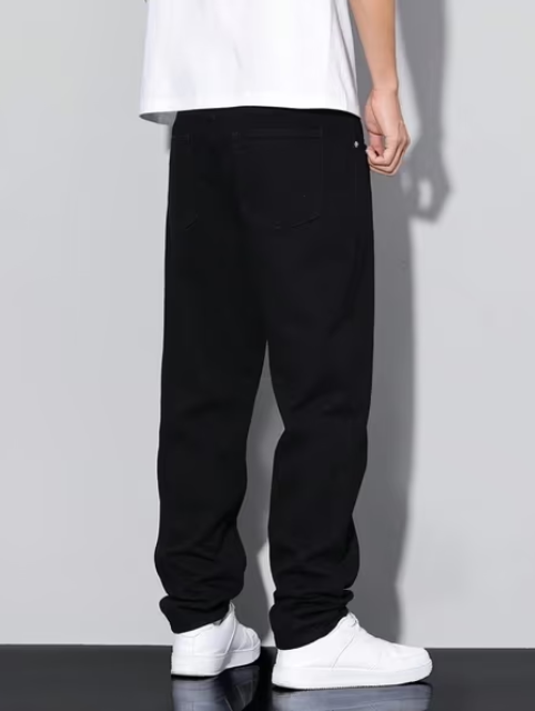 Men Lightly-Washed Straight Fit Jeans - Image 2