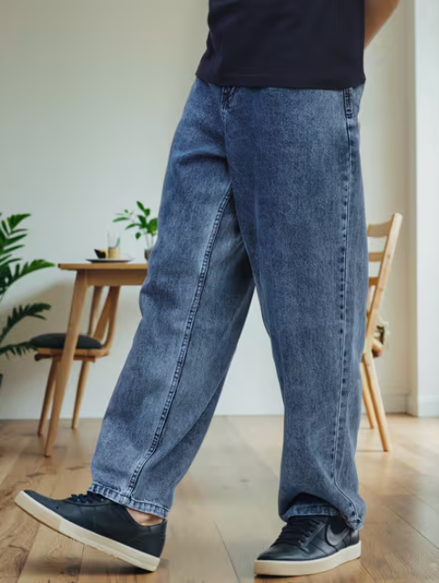Shein Full Length Fixed Waist Stone Wash Jeans - Image 3