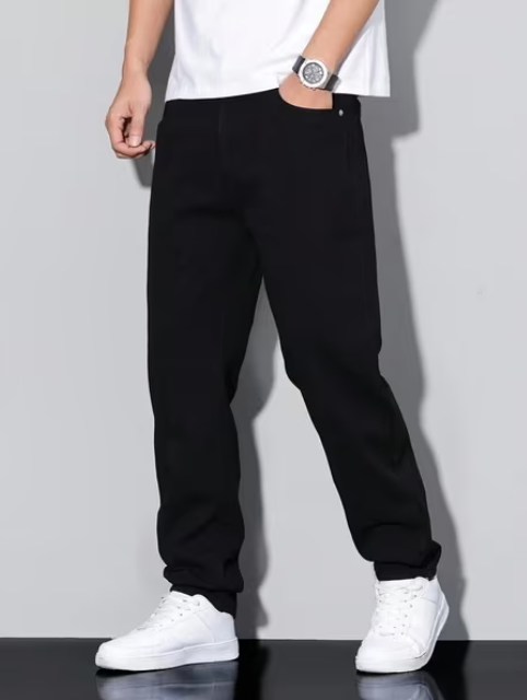 Men Lightly-Washed Straight Fit Jeans - Image 3