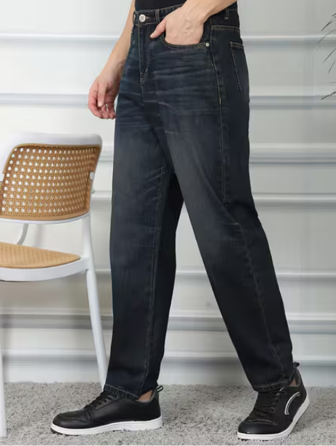 Shein Ankle Length Fly With Button Closure Mid Wash Jeans - Image 2