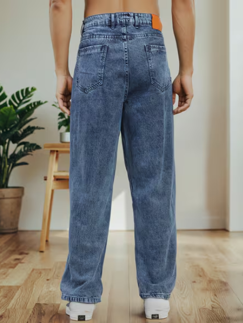 Shein Full Length Fixed Waist Stone Wash Jeans - Image 4
