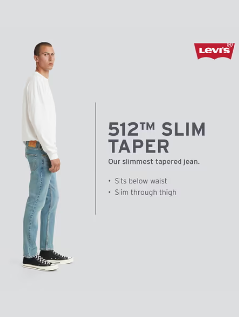 Men 512 Mid-Wash Slim Tapered Fit Jeans - Image 7