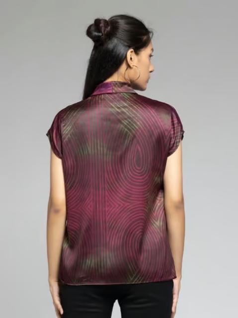 SHAYE Black Printed Top - Image 2