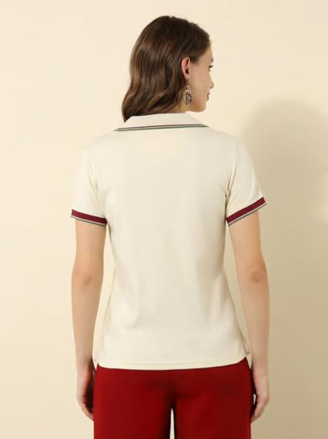 U.S. Polo Assn. White Cotton Regular Fit Polo T-Shirt - Image 2