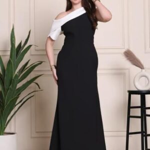 Exude Black Regular Fit Solid Dress