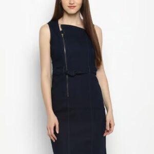 StyleStone Dark Blue Regular Fit Bodycon Dress