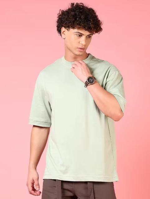 Men back print short sleeves t-shirt