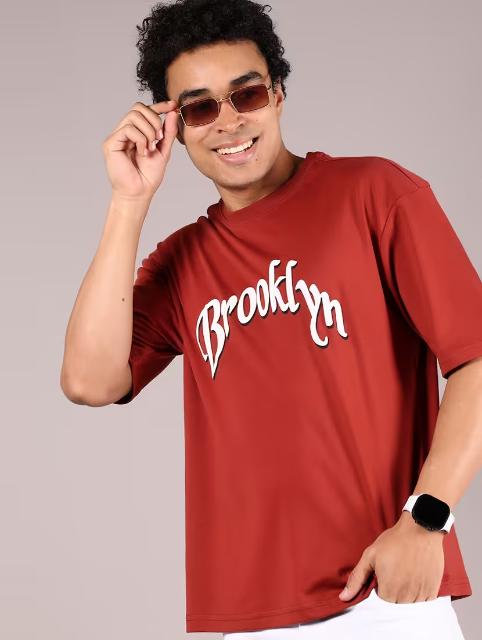 Men front & back print round neck regular fit t-shirt